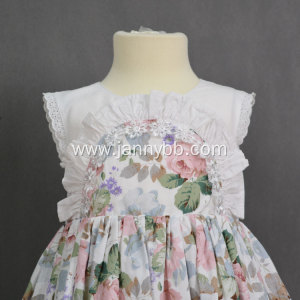 baby floral summer dress white lace